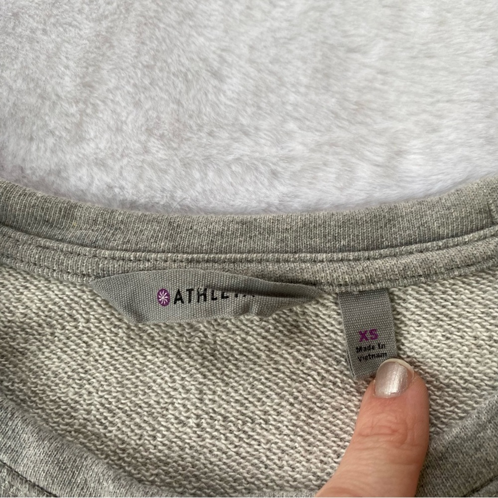 Athleta Gray Side Zip Pullover Sweater Sweatshirt - image 4